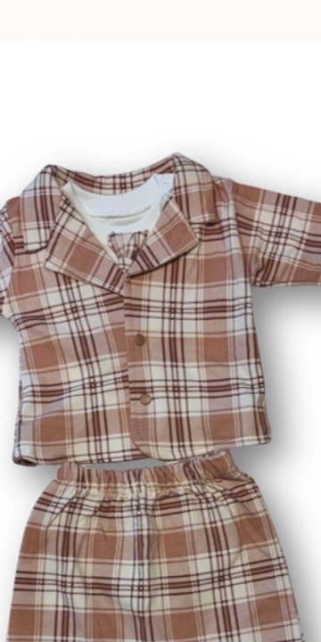 Chestnut Check Mini Suit