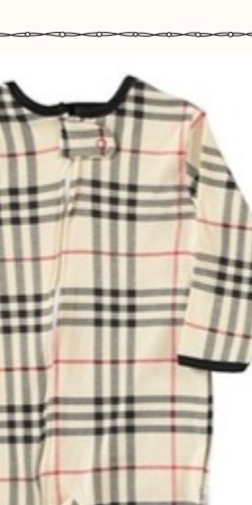 Classic Check Zip Baby Onesie