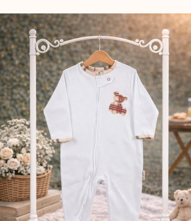 Classic Teddy Zip Baby Sleepsuit