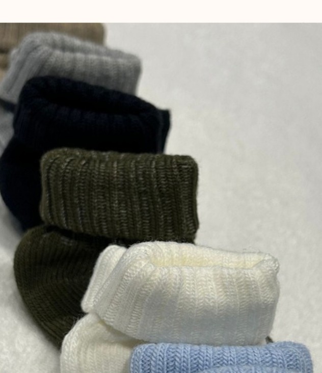Soft Steps Grey Baby Ribbed Socks